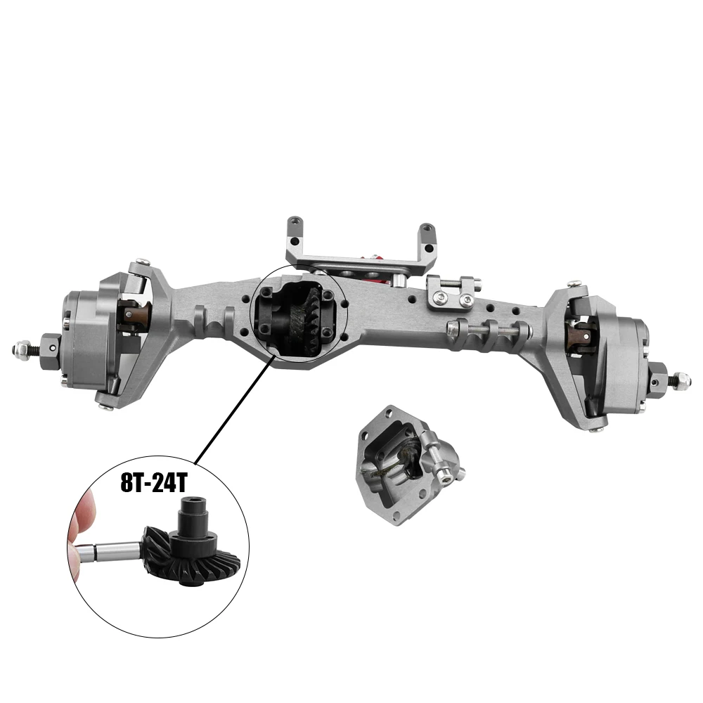 1/10 RC Crawler totalmente de Metal eje de Portal delantero y trasero para Axial Capra 1,9 UTB AXI03004 Buggy F9 Wraith 90018 RR10 pieza de mejora