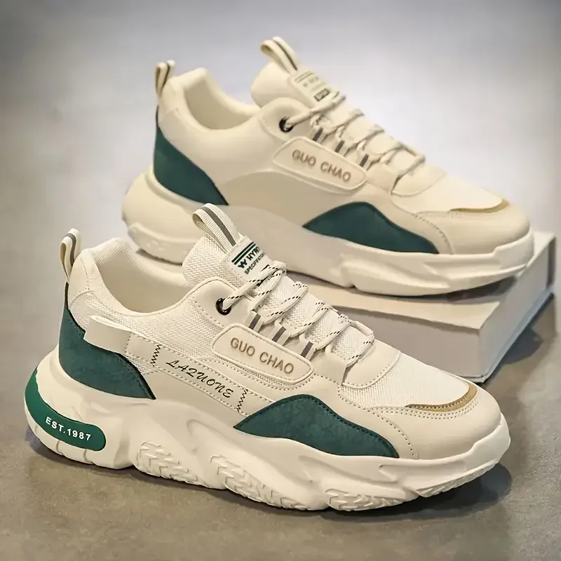 Zapatillas Deportivas Casuales Retro para Hombre: Cómodas y Antideslizantes con Cordones y Estilo Slip-On para Actividades al Aire Libre - Ideales para Primavera/Verano