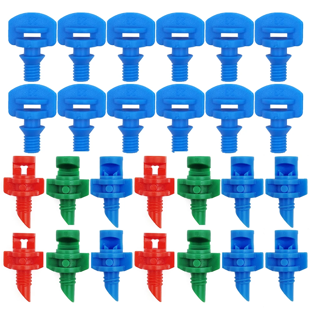 100PCS 90-360 °   Microaspersores de Refracción con Rosca Macho para Riego por Goteo en Invernaderos y Jardines