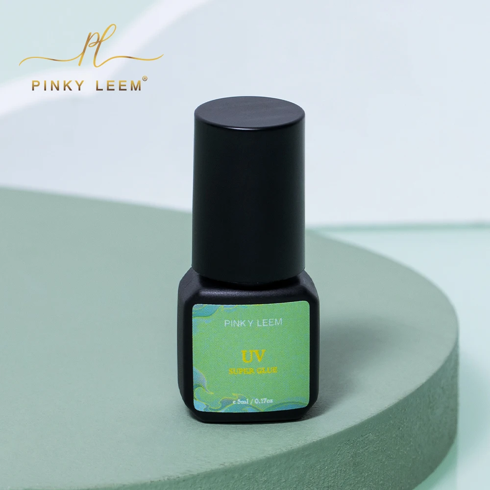 Pinky leem nueva tecnología led 0,5 s pegamento para pestañas transparente uv pegamento para pestañas led luz uv con pegamento para pestañas