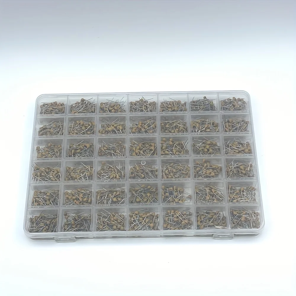 Condensador cerámico monolítico de 42 valores x 50 piezas, 10pF ~ 10uF, Kit surtido de condensadores cerámicos 1UF 100NF 330NF 0,1 UF 102 104 105 caja