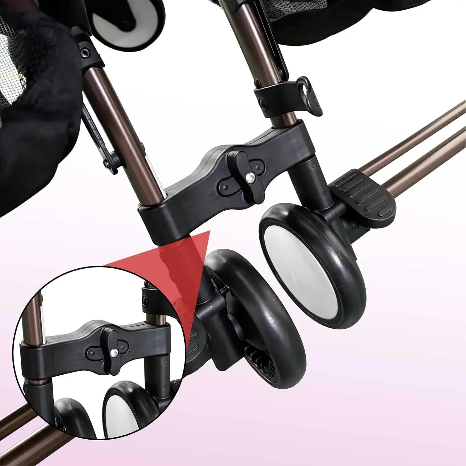 Paquete de 3 conectores para cochecito gemelo, sujetadores adaptadores ligeros ajustables desmontables, gancho doble Universal para cochecito, liberación rápida