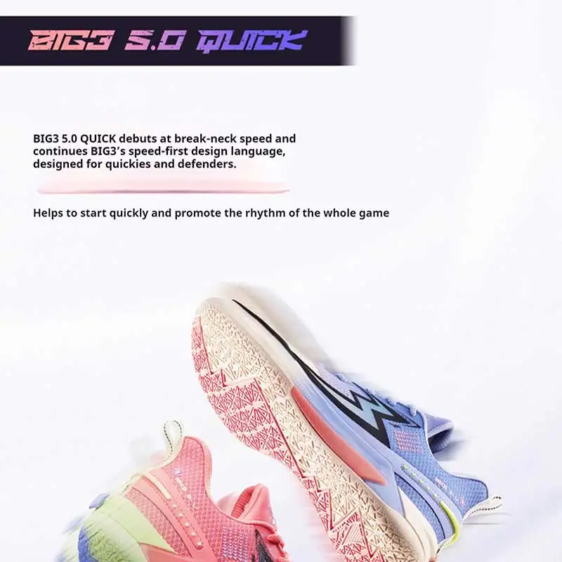 BIG3-zapatillas de baloncesto para hombre, 361 grados, amortiguación, ligeras, transpirables, estables, profesionales, flexibles, 5,0