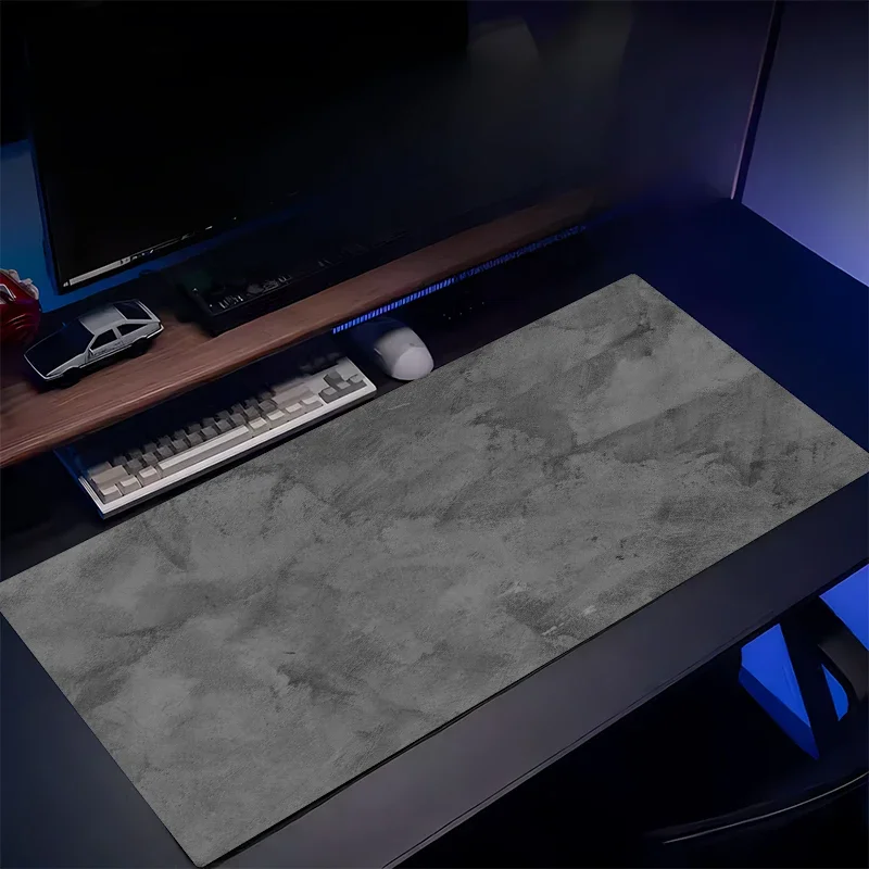 Alfombrilla de ratón gris para juegos, accesorios de mármol con textura Popular, XXL, teclado grande, alfombrilla de escritorio para oficina, 900x400 Strata