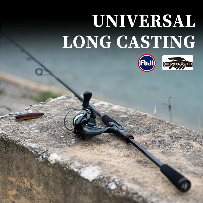 Caña de Pescar TSURINOYA Long Casting SEABASS ROD HACKER Ⅱ 732L 732ML 752M, Spinning y Casting, Acción MF, Guías FUJI A, Equipo de Pesca