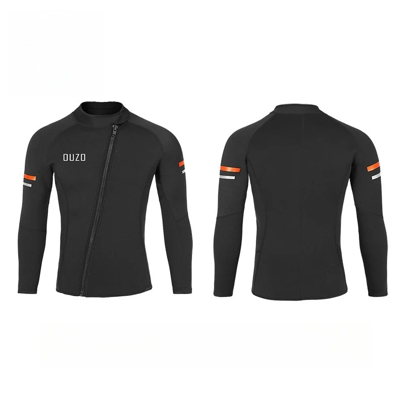 Traje de Neopreno de 1.5mm para Hombre y Mujer, Traje de Buceo de Manga Larga con Cremallera Frontal para Pesca Submarina, Natación y Surf