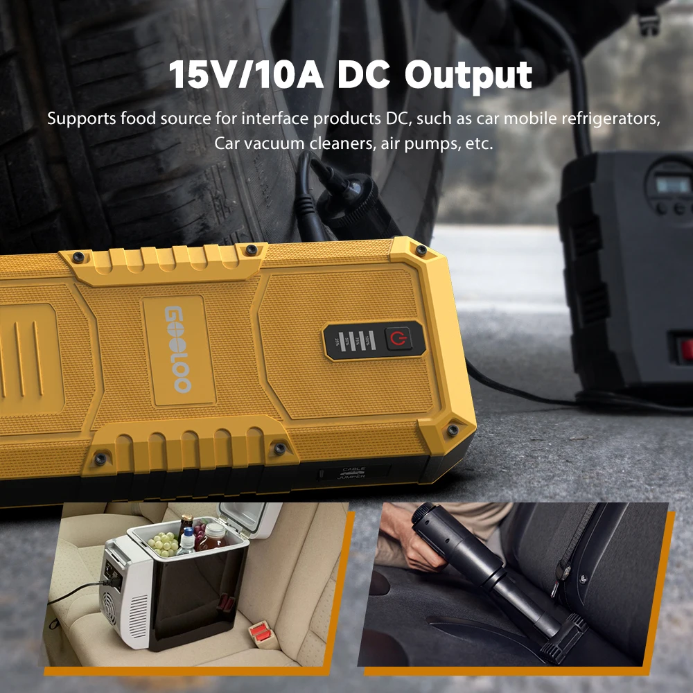 GOOLOO 4000A Arrancador de Batería Portátil 20000mAh, Arrancador de Coches, Batería Externa 12V, Dispositivo de Arranque para Gasolina y Diésel