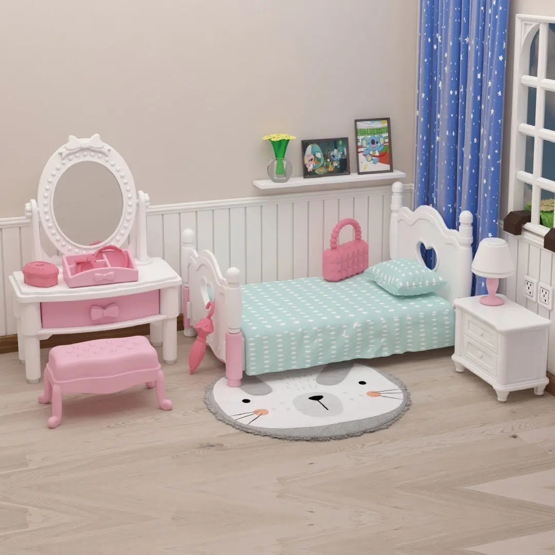 Accesorios de muebles en miniatura para casa de muñecas, micromodelo de supermercado, dormitorio, familia forestal, juguetes de cocina, regalo para niña, 1/12