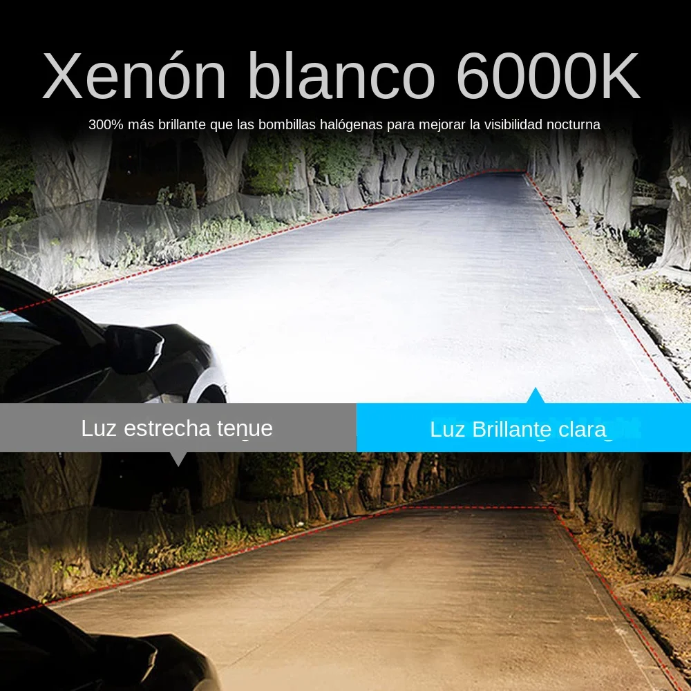 LupuAuto nuevas bombillas LED H7 60W 18000LM lámpara de cabeza sin ventilador tamaño Mini inalámbrico para faro de coche bombilla LED CSP 6000K xenón blanco