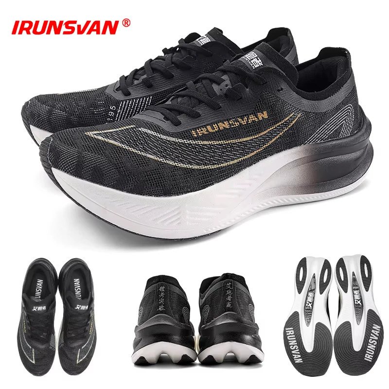 IRUNSVAN - Zapatillas de Running Profesionales para Hombre, con Placa de Carbono de Nailon, para Maratón, Deportivas, Ligeras, para Mujer, Zapatillas Deportivas