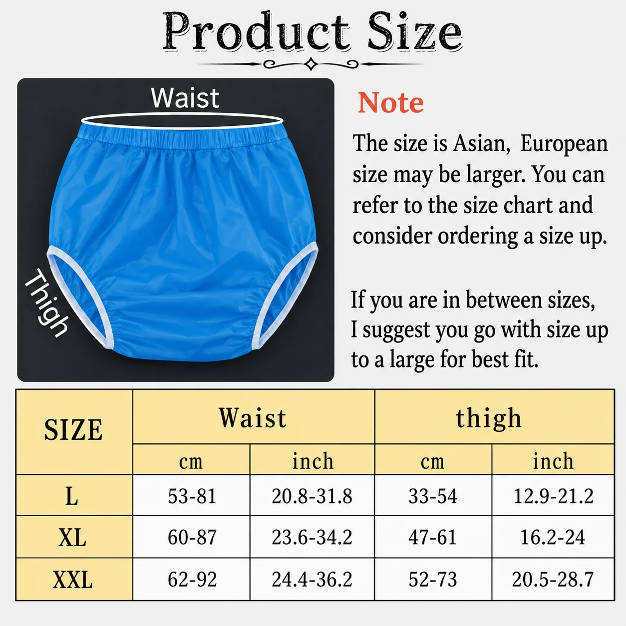 Calzoncillos protectores para el hogar, lavables, reutilizables, suaves y silenciosos, con cintura elástica ajustable y flexible para el cuerpo, 1 unidad
