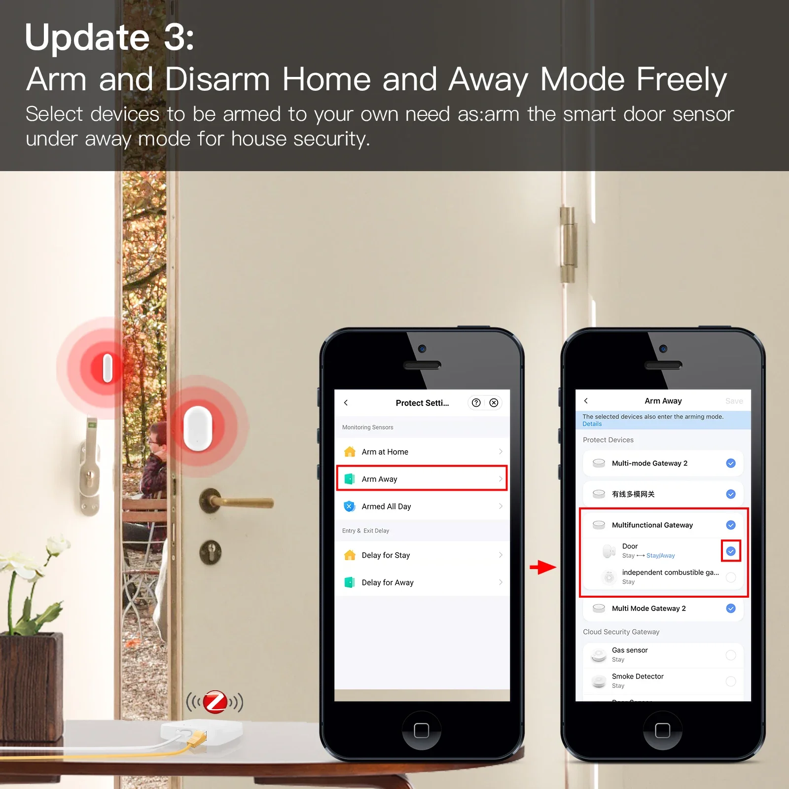 MOES Tuya-puerta de enlace multimodo con cable inteligente ZigBee, concentrador de malla Bluetooth, aplicación remota Smart Life, Control por voz a través de Alexa y Google Home