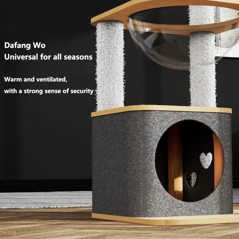 Nuevo marco de escalada para gatos, cápsula espacial de lujo, Villa grande para gatos, juguetes para gatos para las cuatro estaciones, juego Universal para dormir, suministros para mascotas todo en uno