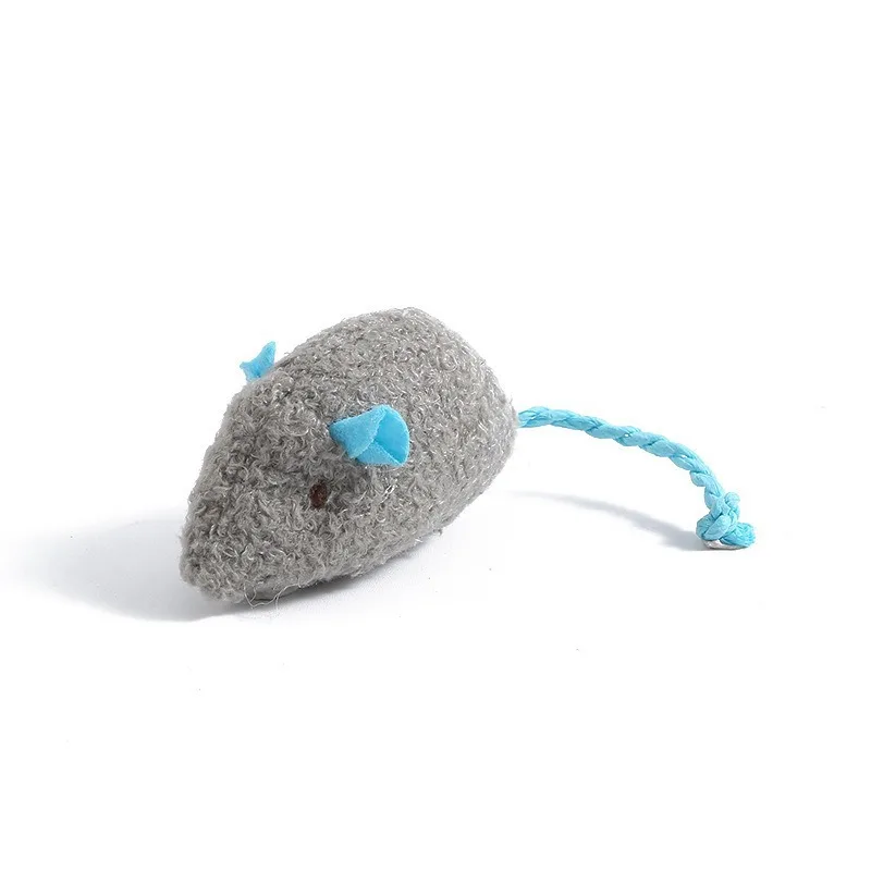 3-200 Piezas Juguetes de Ratón con Sonajero para Gatos, También Juguetes Interactivos de Piel Sintética Prellenados con Hierba Gatera, Juguetes de Hierba Gatera para Gatos, Productos para Mascotas
