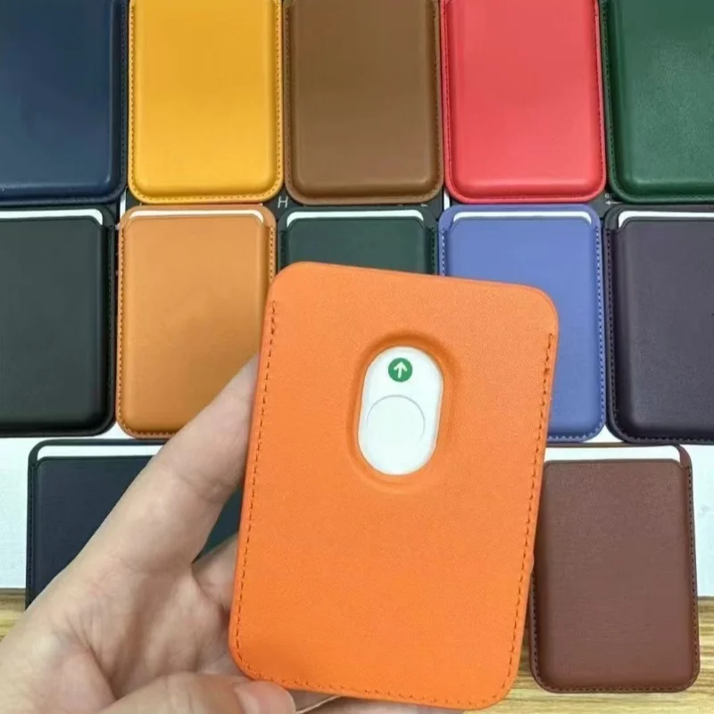 Funda de cuero con diseño 1:1, compatible con MagSafe, con tarjetero magnético para iPhone 18 Pro, 17, 16, 15 Pro Max y Samsung. Incluye caja y funda protectora.