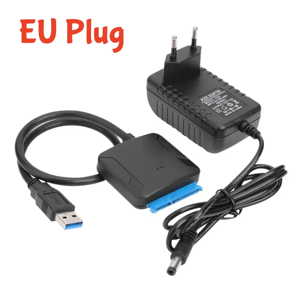 Cable SATA a USB 3.0 de hasta 6 Gbps para discos duros externos HDD/SSD de 2.5/3.5 pulgadas, adaptador SATA, cable USB 3.0 a SATA III