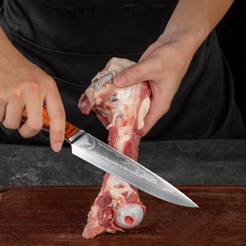 Cuchillo para carne de acero damasco de 67 capas, forjado VG10, cuchillo para frutas, cuchillo multiusos de cocina, cuchillo de cocina afilado de alta dureza, 1 unidad