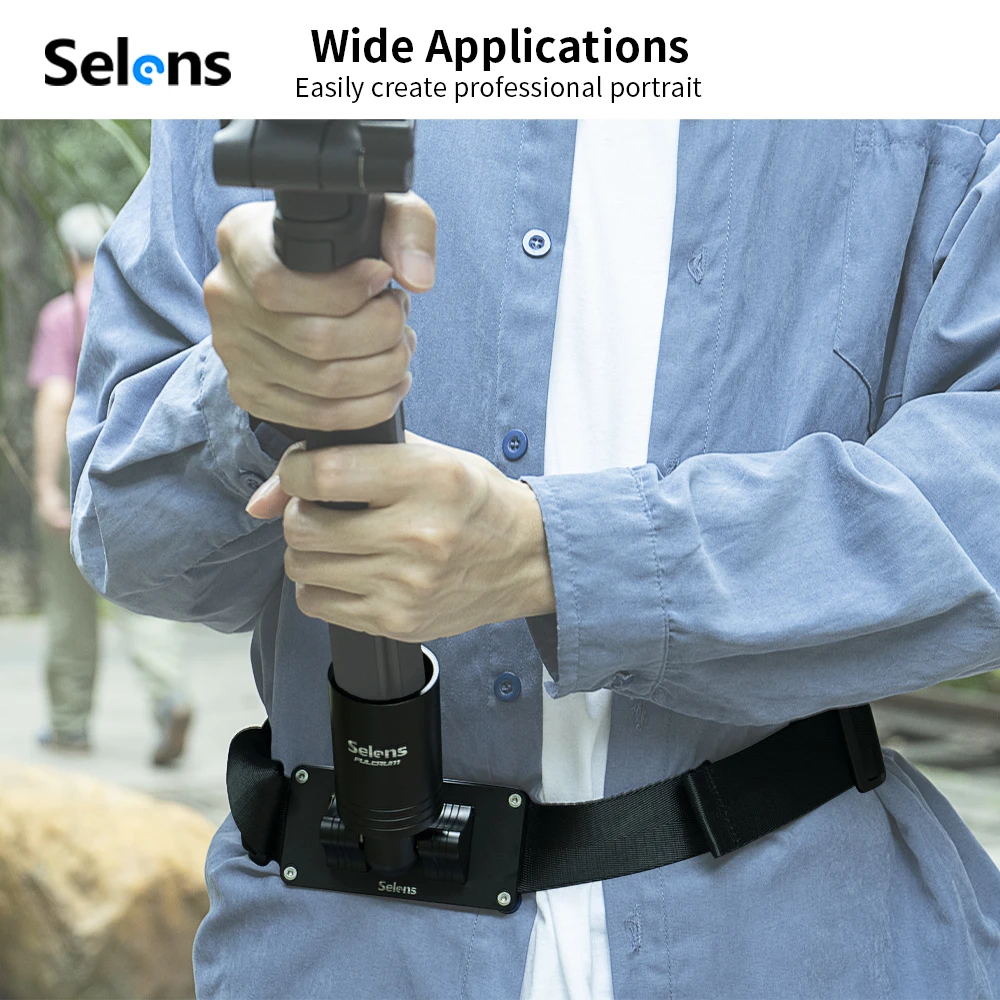 Accesorios para cámara Selens, correa de cintura, enfoque de seguimiento, anillo de aluminio, soporte de correa para cinturón, cámara de videocámara de acción ajustable