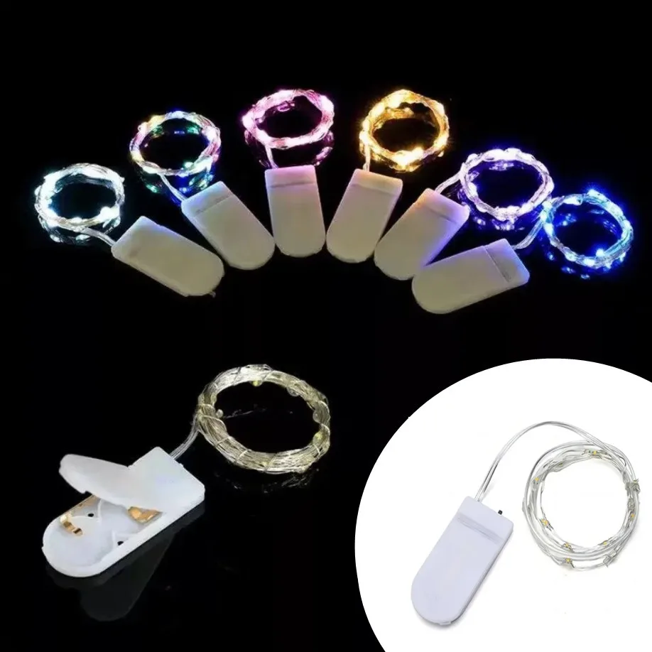 Guirnalda de luces LED de 5M, luces de hadas de alambre de cobre Led impermeables con pilas, luces de decoración navideña para fiesta de boda DIY