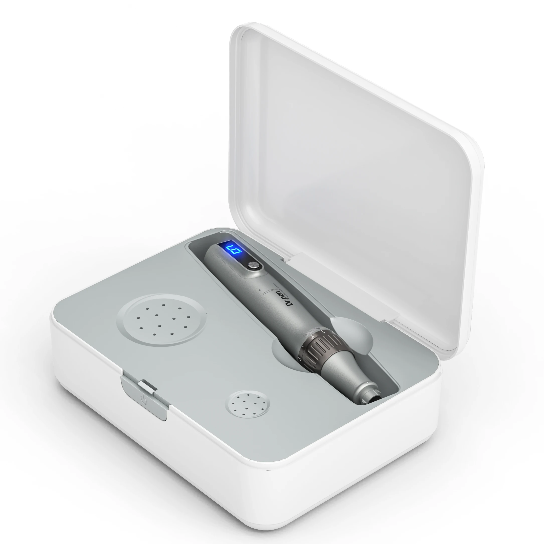 Dr. Pen M8S Dermapen Eléctrica Original – 0.25 mm, 6 Velocidades, Pantalla de Carga, Cartuchos Antirretroceso, Versión Recargable con Indicador de Batería para Tratamiento Facial Profesional