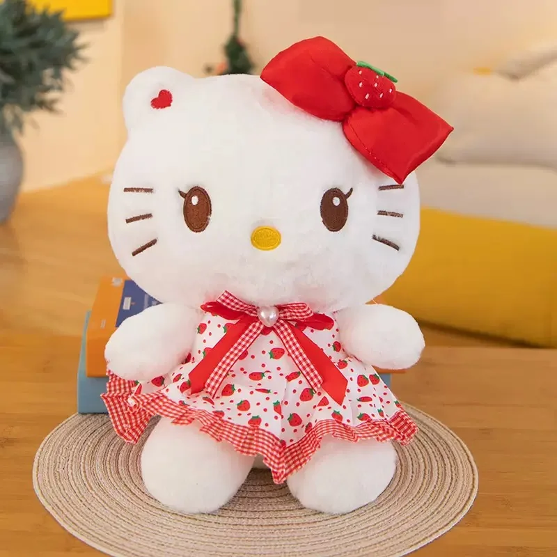 NUEVO Peluche de Hello Kitty y Kuromi de 22-25cm, Juguete de Peluche Suave para Niñas, Muñeco de Peluche de My Melody y Cinnamoroll, Regalos