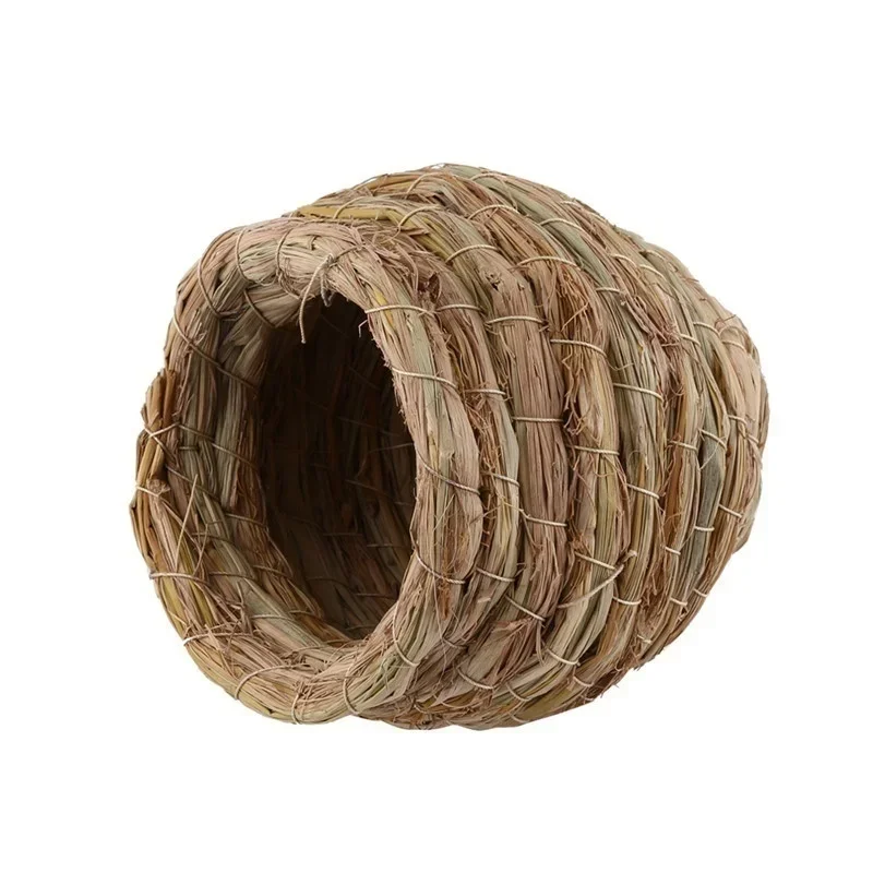 Casa para pájaros colibrí colgante, nido para pájaros en paja, nido de jardín, casa tejida, cabaña, casa para pájaros tejida a mano