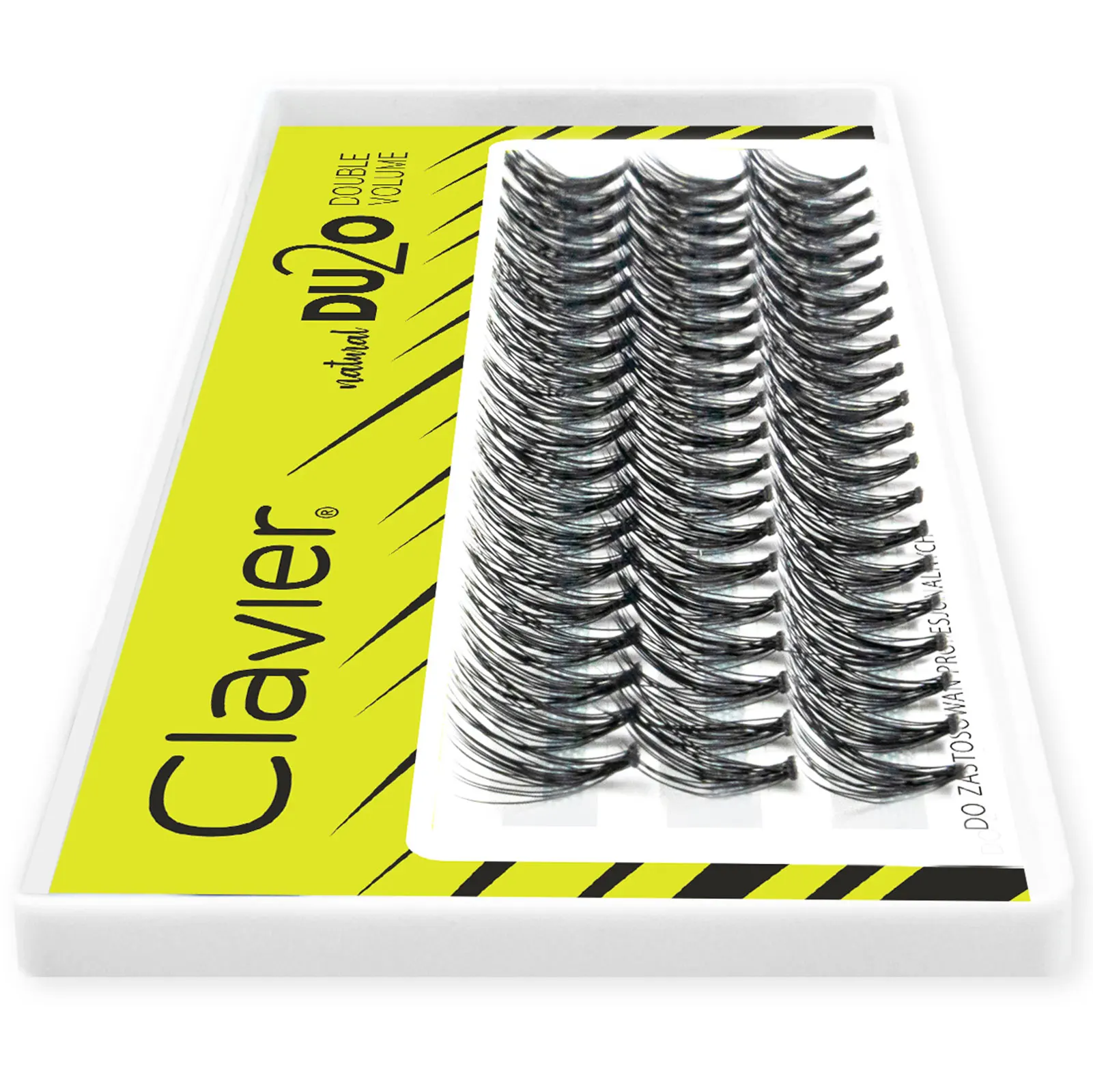 Clavier DU2O 10 cajas por juego de pestañas 20D pestañas en racimo extensiones naturales pestañas postizas doble volumen