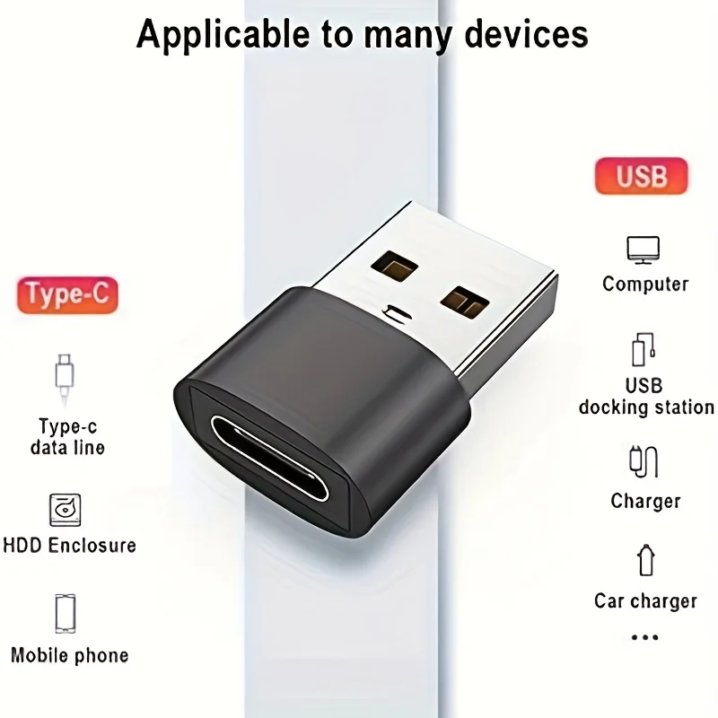 USB-C to C Adapter OTG Data Charging Converter Micro Female to C, suitable for mobile phones, PC computer OTG USB C conversion