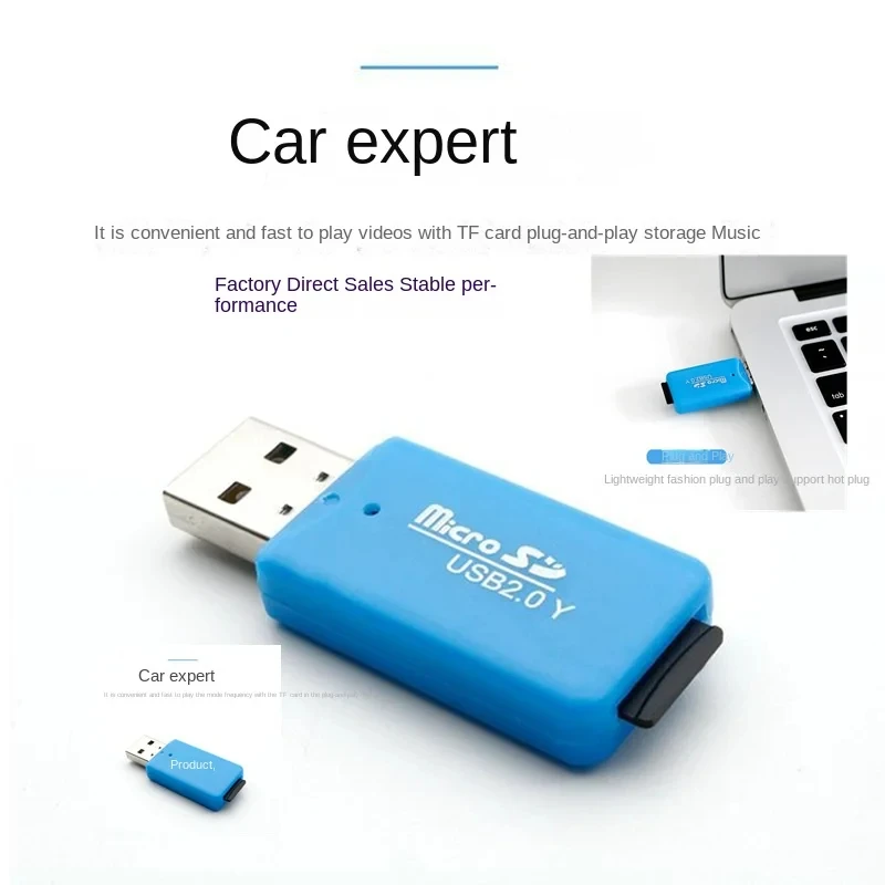 Lector de tarjetas NNBILI USB micro-sd/TF USB 2,0 Mini lector de tarjetas de memoria para teléfono móvil adaptador USB de alta velocidad para ordenador portátil