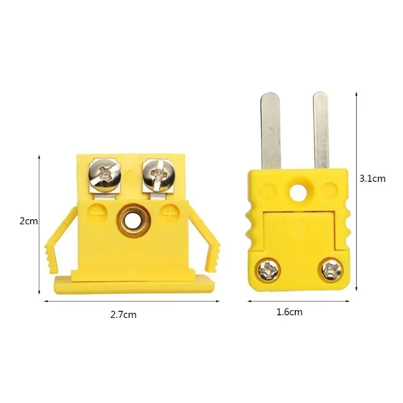 Adaptador de enchufe en miniatura para termopar, Mini termómetro Universal tipo K, conector en miniatura para montaje en Panel