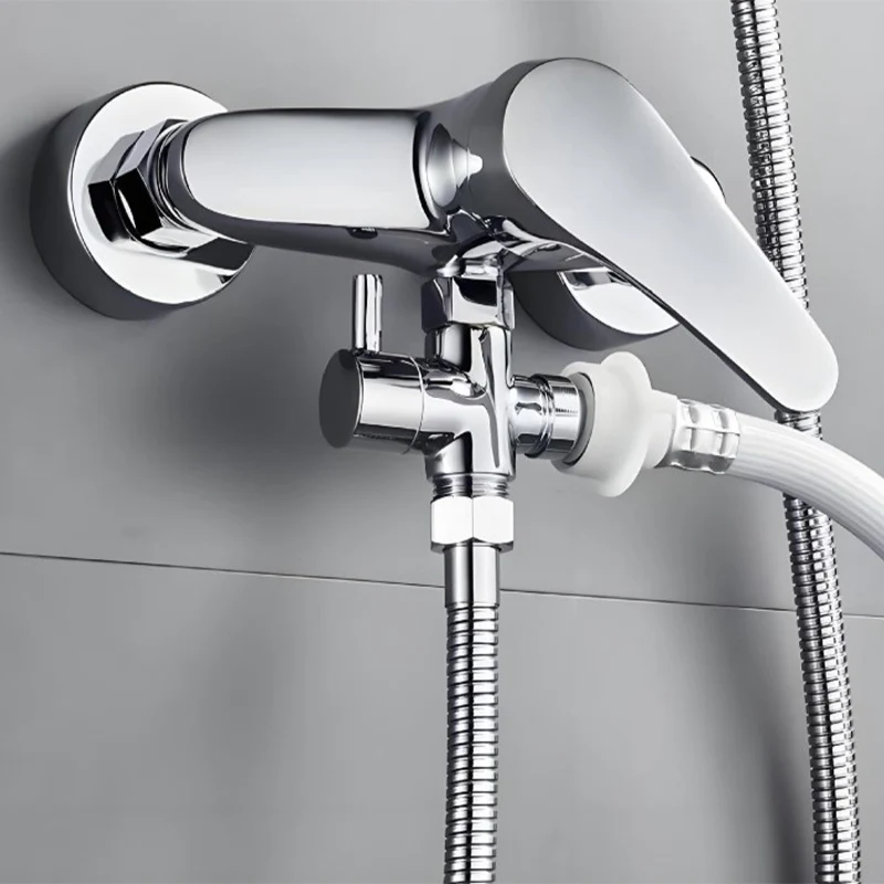 Válvula desviadora de 3 vías, adaptador en T, convertidor para ducha, conector de latón para grifo de agua, separador de agua para grifo de baño