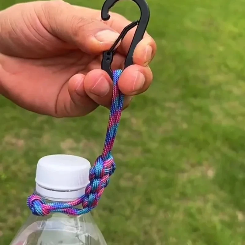 Correa Multifuncional para Botella de Agua con Cordón de Paracord para Exteriores, Correa Universal Portátil para Botella de Agua para Mochila, Sombrero, Agua Mineral