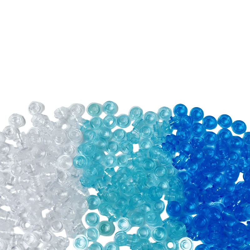 100 Piezas de Bloques de Construcción Transparentes de Seis Colores, Compatibles con MOC, Accesorios para Playa de Arena, DIY, Regalo de Cumpleaños para Niños
