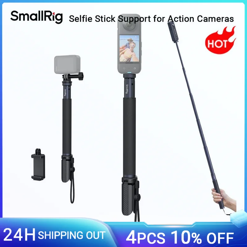 Soporte de palo de Selfie SmallRig para cámaras de acción para poste extendido portátil Insta360 para GoPro Hero 12 10 para DJI Action3/4 5403