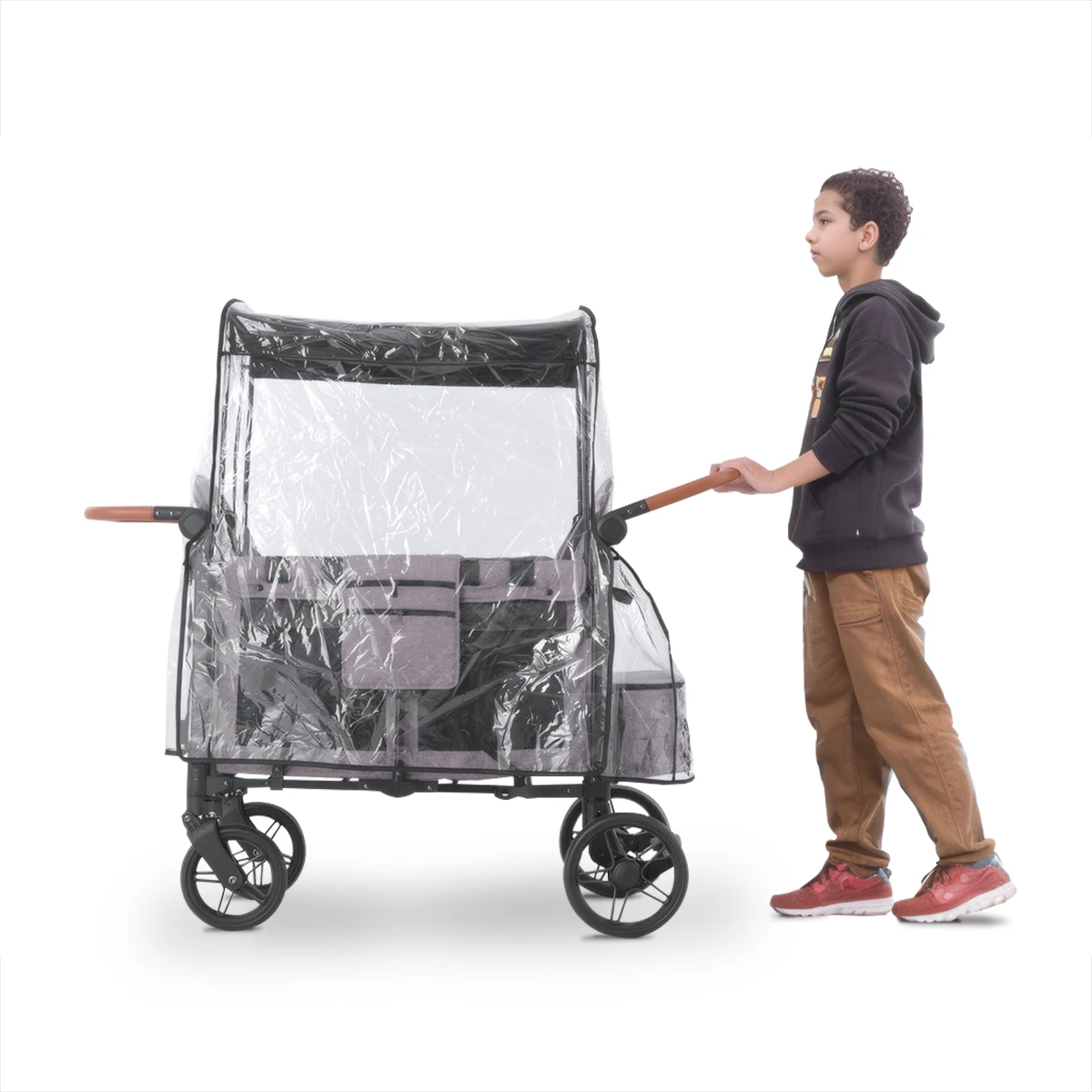 Chubasquero para cochecito Wagon W4 Original, protector ligero para cochecito, Compatible con WONDERFOLD W4, protección a prueba de viento