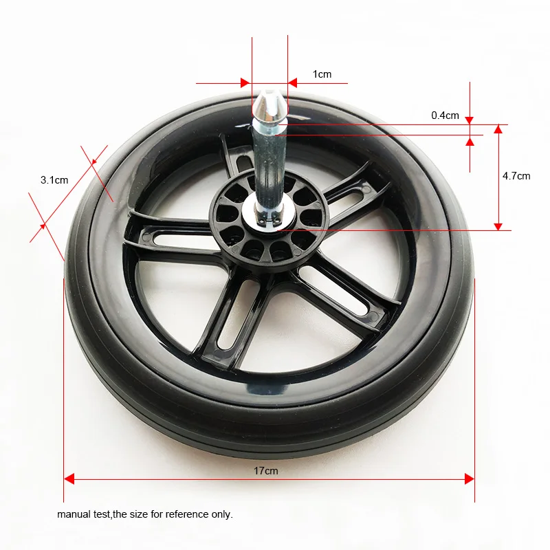 ¡SOLO rueda delantera o trasera Melio de 17CM para accesorios de Buggy Cybex Melio 2/3/Carbon/Pro Series, otros cochecitos no están compatibles! !
