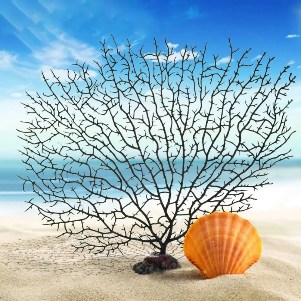 Decoración de plantas de acuario, forma de árbol, resina plástica, Coral, tanque de pesca, paisajismo
