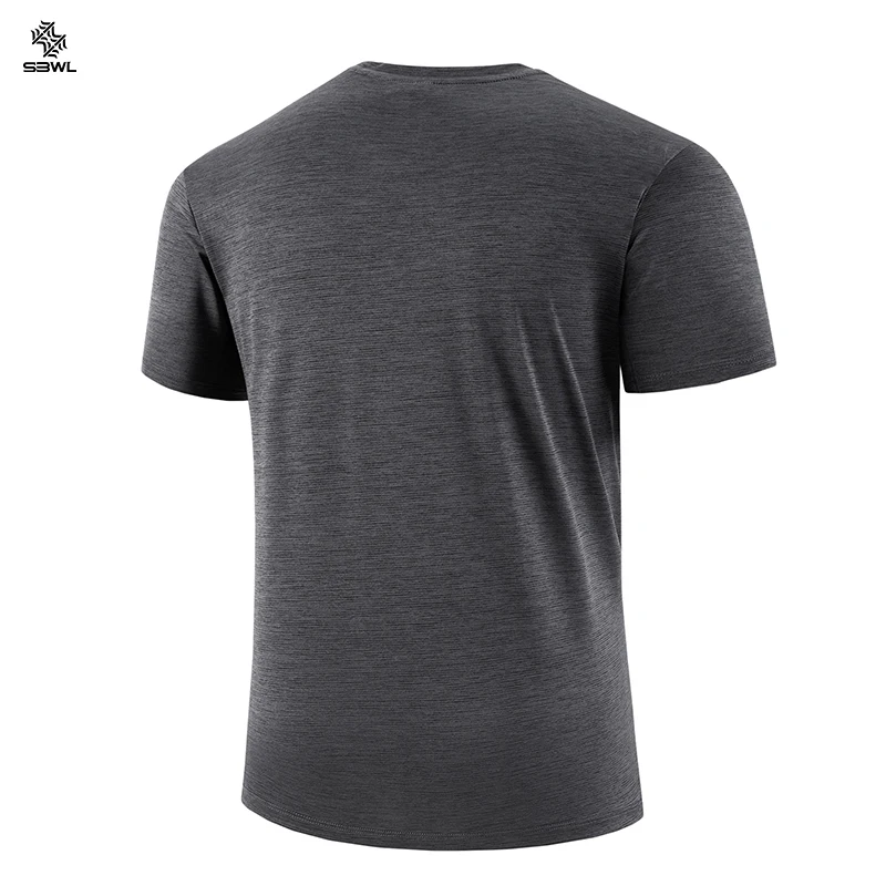 Camiseta de manga corta de secado rápido para hombre y mujer, camiseta de cuello redondo que absorbe la humedad, para gimnasio, correr, ejercicio de entrenamiento, camisetas deportivas ligeras