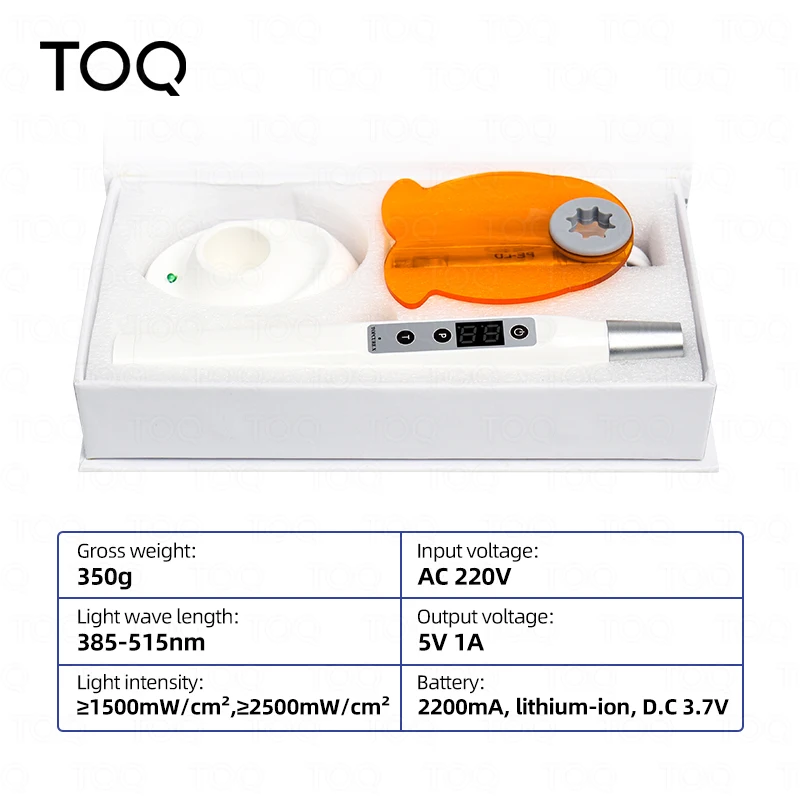 Lámpara de Fotocurado LED Inalámbrica de 1 Segundo, 2500mW/cm², para Curado de Resina, Equipo de Fotopolimerización para Odontología