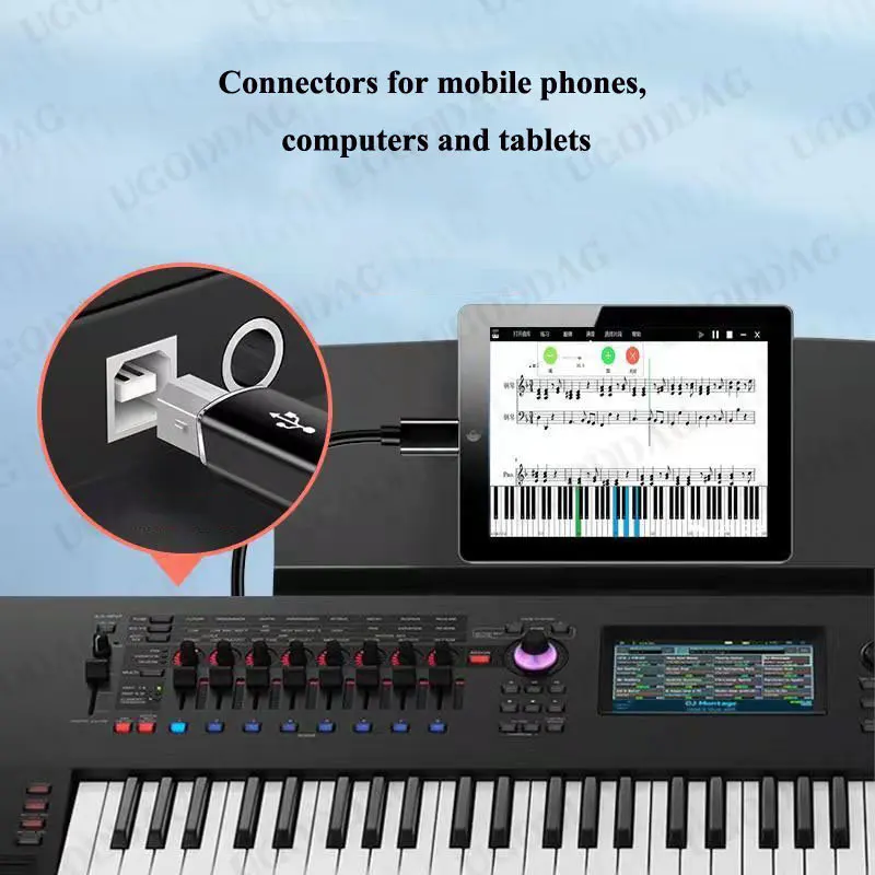 Adaptador USB tipo C hembra a USB B macho para teclado de impresora, Piano, tambores electrónicos tipo B 2,0, convertidor de instrumentos electrónicos