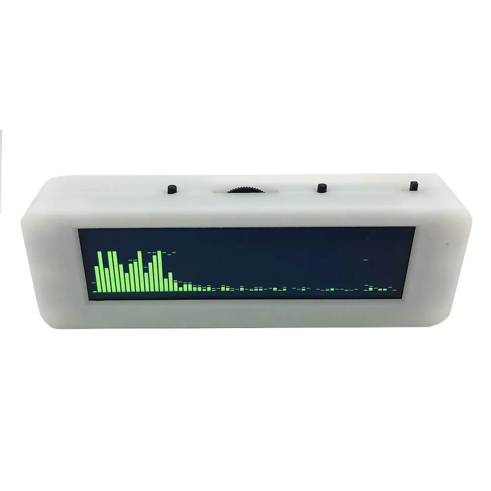 Pantalla de espectro de música OLED de 3,12 pulgadas, Control de voz para coche, medidor de VU, amplificador, micrófono, 8 efectos de visualización