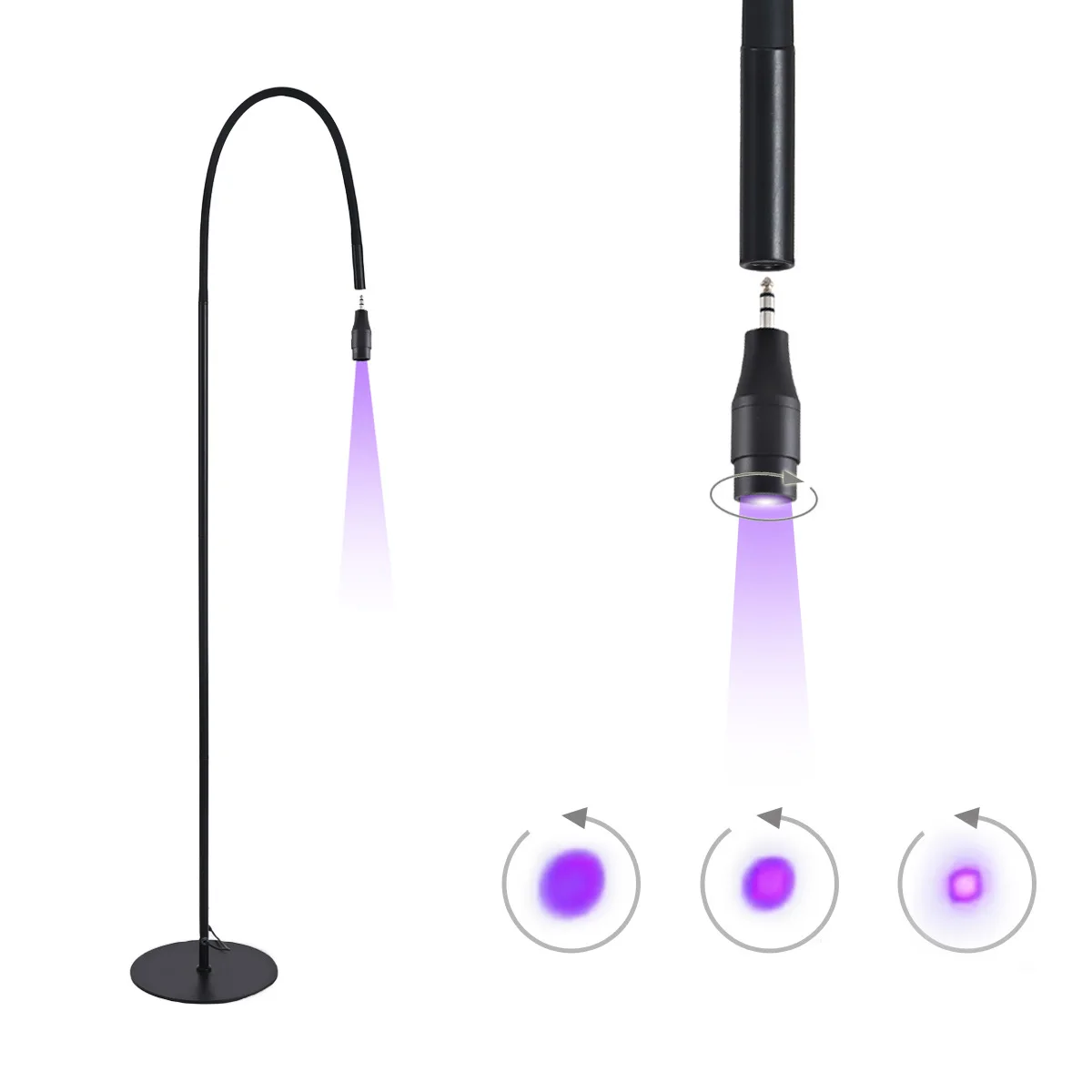 Lámpara de curado LED UV de alta potencia, lámpara de pie con interruptor de pie para secado rápido de esmalte de uñas/pegamento de pestañas, lámpara de curado UV, 5W/10W