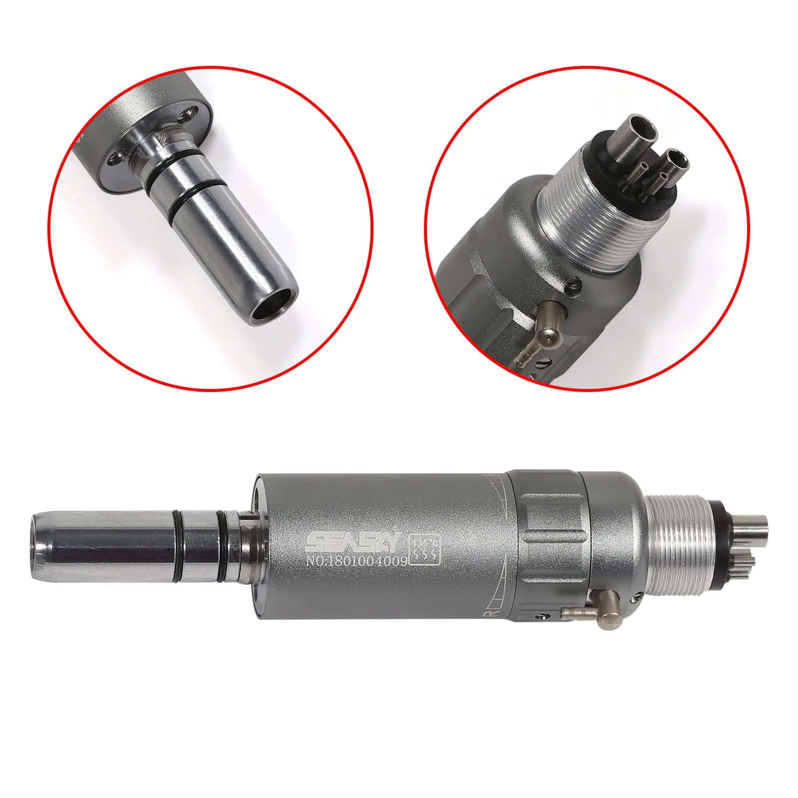 Pieza de mano Dental de baja velocidad, nariz recta/micromotor de 2/4 orificios/contraángulo compatible con FG 1,60mm/CA 2,35mm