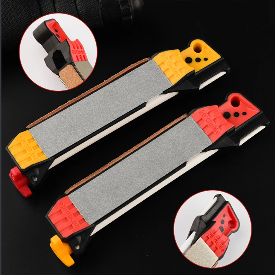 Afilador de cuchillos Manual ajustable multifunción portátil para el hogar, afilador de campo guiado, herramienta compacta para afilar cuchillos de viaje