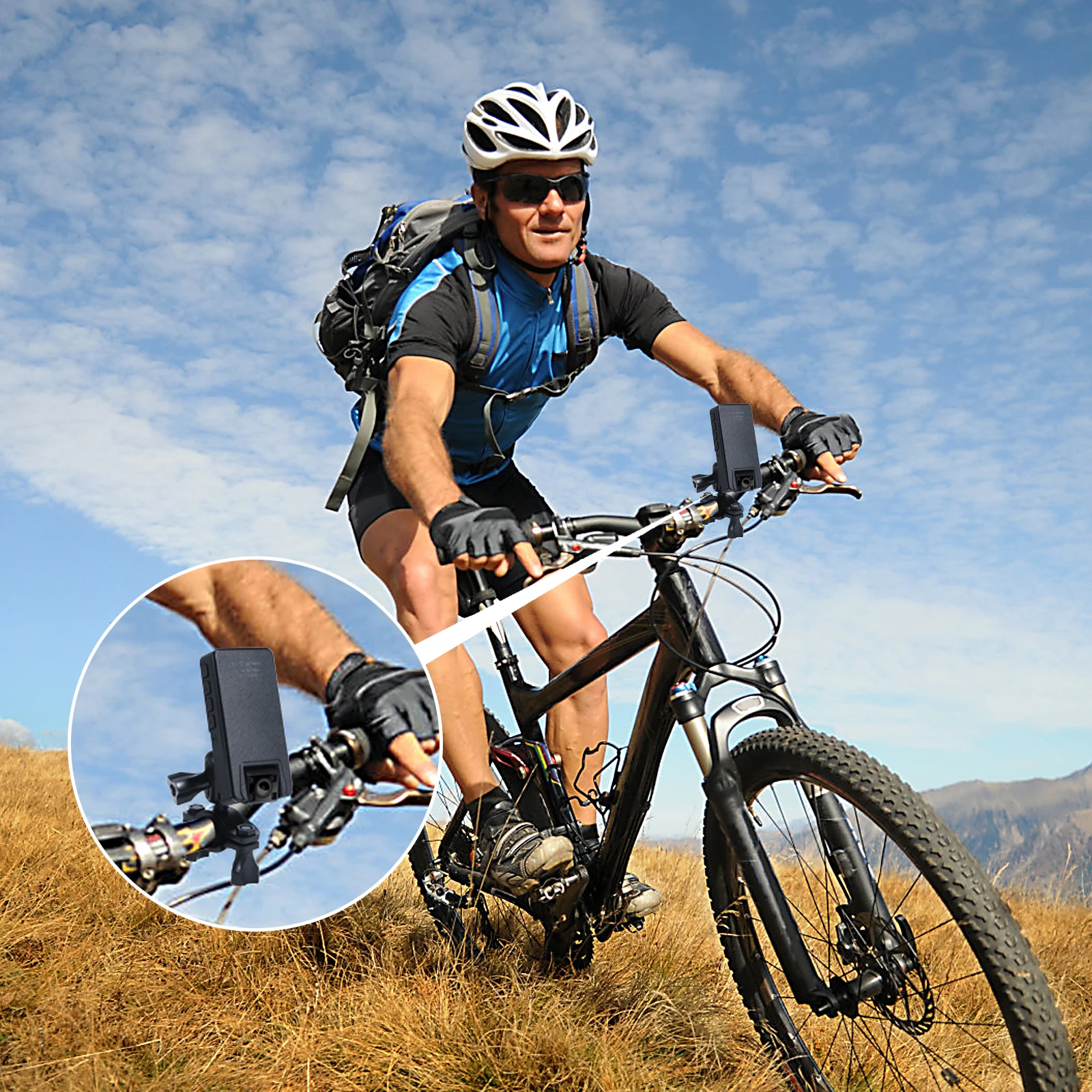 Vandlion A39 Full 1080P HD Mini cámara 3000mAh Videocámara Body Mount Cam Pequeña 180 °   Cámara giratoria para bicicleta, cámara web DVR para coche DV deportiva