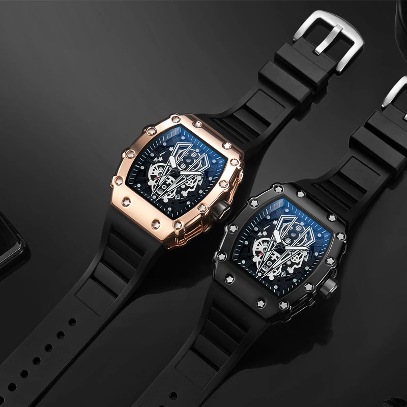 Reloj de comercio exterior Esfera grande para hombres Reloj luminoso cuadrado deportivo resistente al agua de cuarzo para hombres