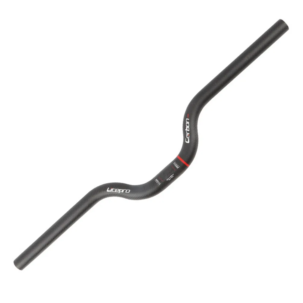 Manillar Litepro M para bicicleta plegable, fibra de carbono, para Brompton, 25,4 x 580 mm, manillar tipo Swallow