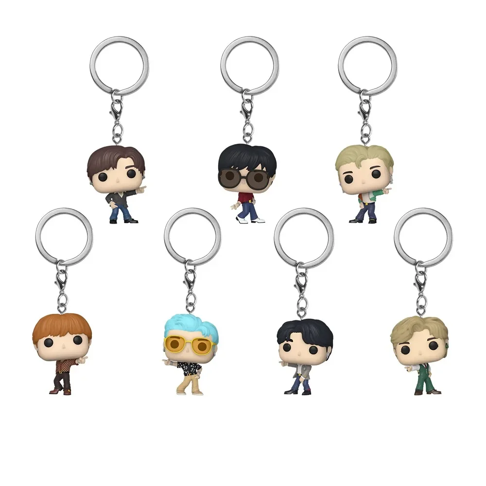 Funko POP-llavero de dibujos animados para hombre, juguetes coleccionables de figuras de acción de vinilo, con bolsillo de J-HOPE V, de V, Sung KOOK, JIMIN Jin