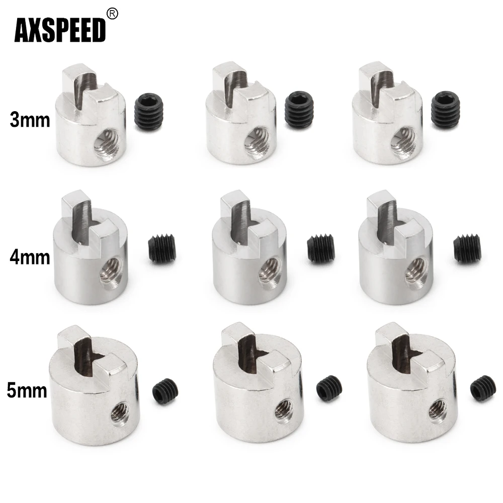 AXSPEED 2/5/10 Uds modelo Rc barco transmisión perro eje muleta 3mm 4mm 5mm para accesorios de eje de transmisión de barco Rc