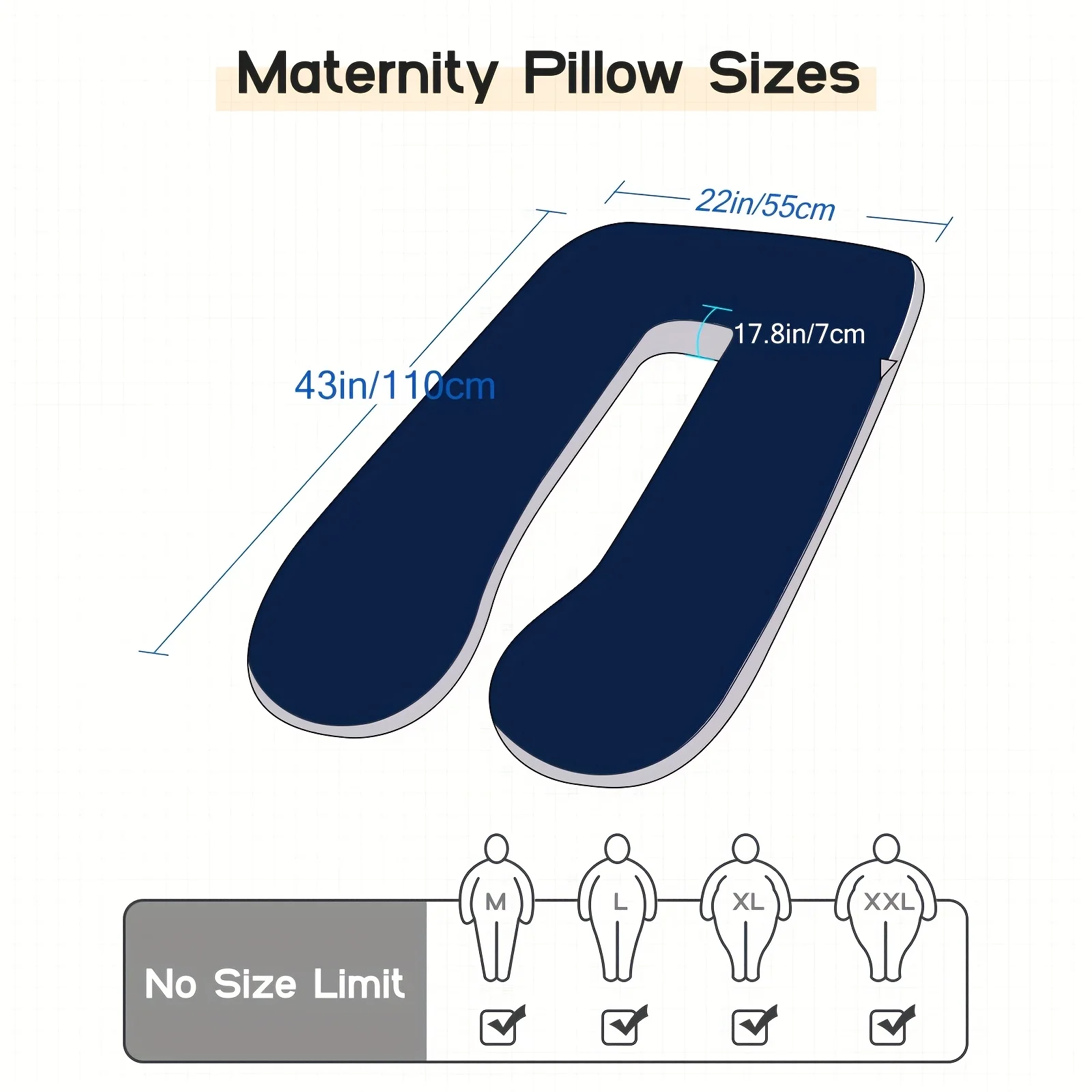 Almohada ergonómica en forma de U para soporte de cuello y espalda, almohada corporal de embarazo de maternidad, cojín para dormir de viaje de oficina para adultos